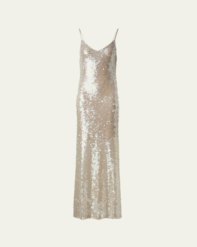 Sleeveless Sequin Gown
